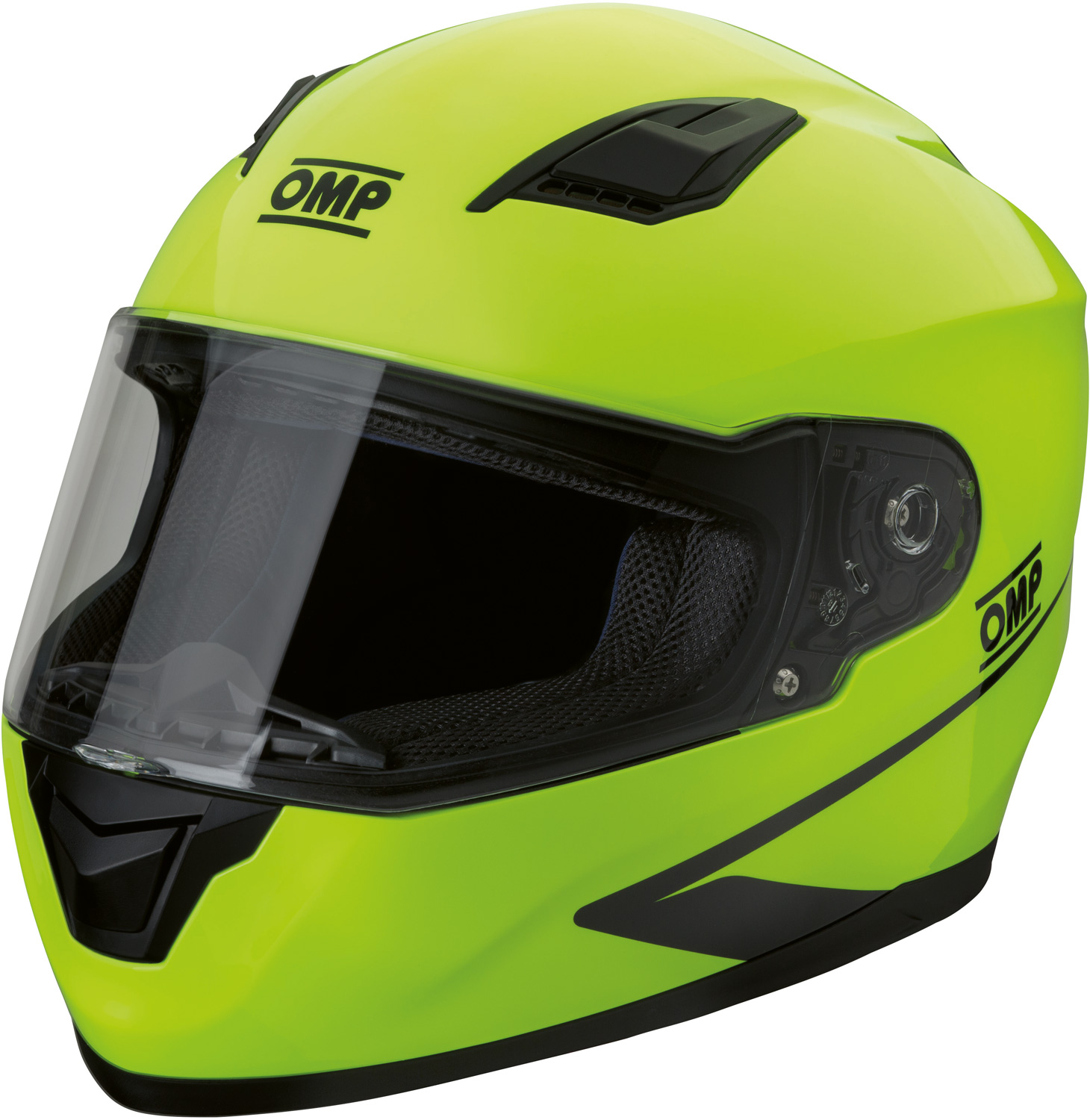 Шлем закрытый OMP CIRCUIT EVO для картинга желтый (ECE 22.05)