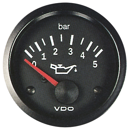 Указатель давления масла VDO (0-5 бар, 52мм) фото