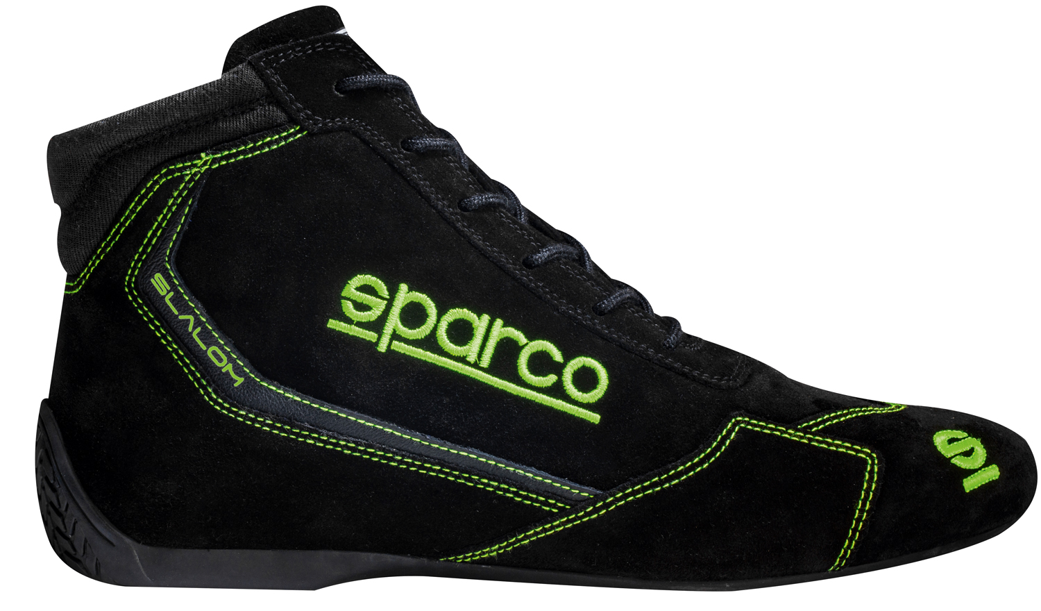 Ботинки/Обувь для автоспорта FIA Sparco Slalom 2022, черный/зеленый (8856-2018) фото