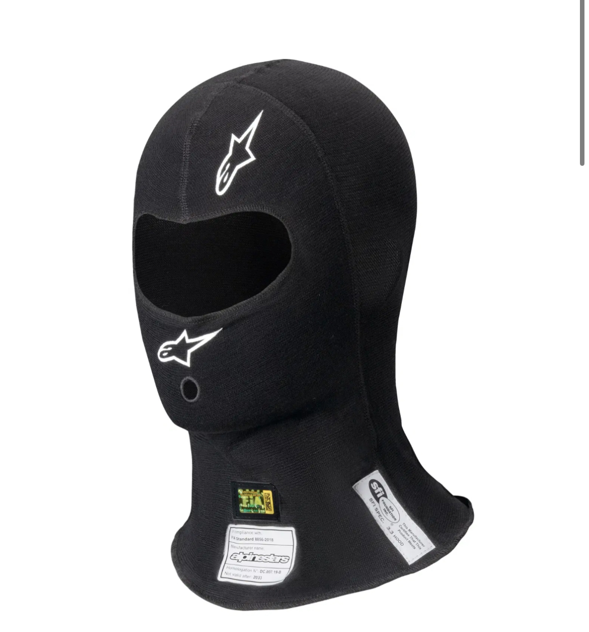 Балаклава/Подшлемник для автоспорта FIA Alpinestars ZX EVO V3 черный (8856-2018)