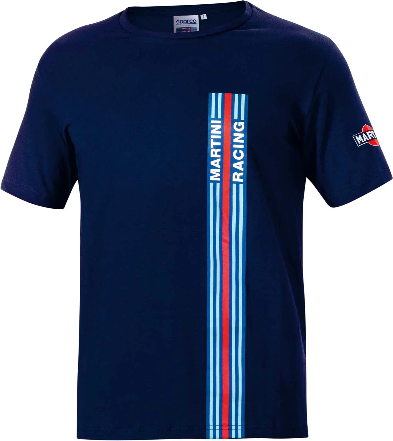 Футболка SPARCO MARTINI RACING BIG STRIPES цвет темно синий